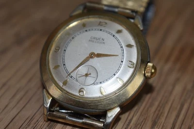 Vintage Gruen Precision Oro 415 17 Joyas Veri Delgadas Años 50 Foto 1 de 4