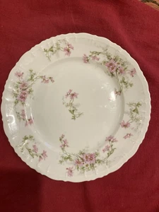 MZ Austria Asburgo Cina rosa e bianco margherita floreale goffrato piatto pranzo 9" - Foto 1 di 7