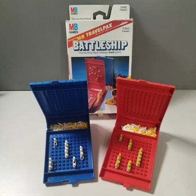 VINTAGE TRAVEL BATTLESHIP GAME  COMPLETE  USED CONDITION  MB GAMES 1982 - Image 1 of 4