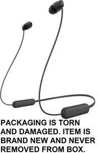 Sony WI-C100 Wireless in-Ear Bluetooth Headphones with Built-in Microphone,Black - Picture 1 of 8