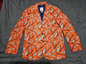 DENVER BRONCOS NFL FOOTBALL Anzug Mantel Sport Blazer Jacke Allover Print. NEU! - Bild 1 von 4