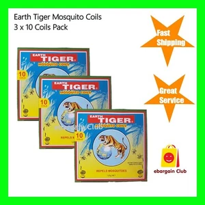 3 x Earth Tiger Mosquito Repellent Coil 10 Coils pack Made in Malaysia eBC - Picture 1 of 1