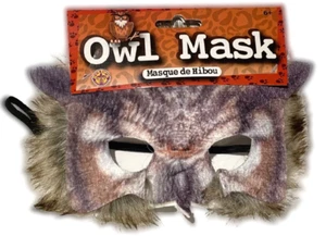 3D TELA DE BÚHO MEDIA MÁSCARA FACIAL Pájaro Halcón Disfraz Halloween Realista Animal Peludo - Imagen 1 de 7