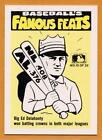 1986 Fleer Famous Feats Baseball Card # 15 Big Ed Delahanty