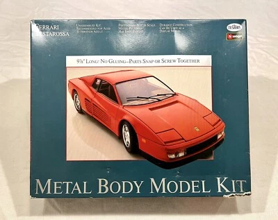 1989 Testors Bburago Ferrari Testarossa #163 Unbuilt Metal Body Model Kit 1:24 - Image 1 of 4