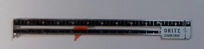 Silver & Black Vintage Sewing & Knitting Gauge 6" Metal - Image 1 of 2