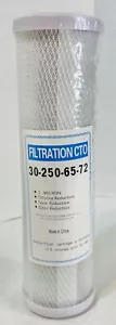 Activated Carbon Water Filter Replacement 10" Cartridge RO CTO 5 Micron SEALED - Picture 1 of 3
