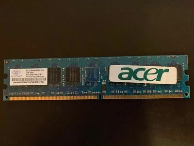 1GB Nanya DDR2-533 RAM PC2-4200U 2Rx8 NT1GT64U8HA0BY-37B Storage Memory Modules - Image 1 of 2