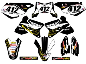 2005-2023 DRZ 400 SM 13 FLY Black Senge Graphics Kit Compatible with Suzuki - Bild 1 von 10