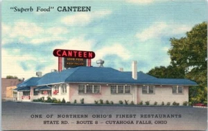Cantimplora postal de Ohio Northern Ohio's Finest Restaurants Rt 8 Cuyahoga Falls OH - Imagen 1 de 2