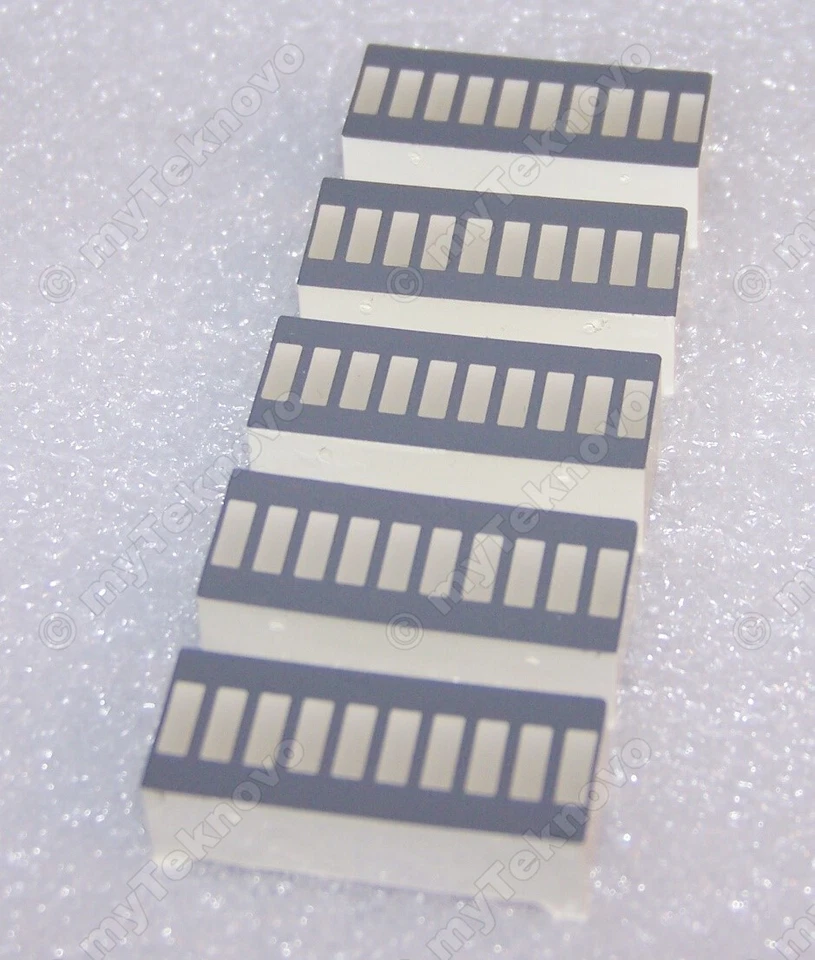 5x YELLOW LED Array BARGRAPH 10-Segs High Bright Intensity [for Arduino] USA - Image 1 of 4