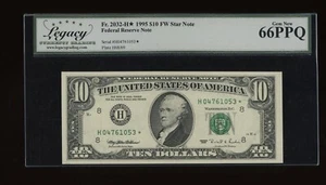 DBR 1995 $10 FRN St. Louis STAR Gem Fr. 2032-H* Legacy 66 PPQ Serial H04761053* - Picture 1 of 2