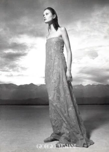 1999 Armani Peter Lindbergh Natalia Semanova 3-page MAGAZINE AD - Picture 1 of 2