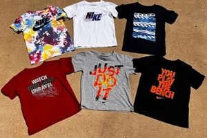 Nike Boys Cotton T-shirt Graphic Tee Shirt 6 5/6 Lot Of 6 EUC - Picture 1 of 7