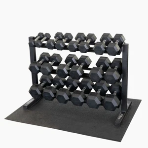 Body-Solid 5-50 lb. Rubber Dumbbell Package with Best Fitness Rack - Picture 1 of 1