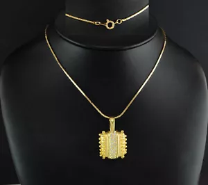 CADENA COLGANTE DE "J.ESPOSITO" DE ORO Y EN RELIEVE CIRCONIO - Imagen 1 de 3