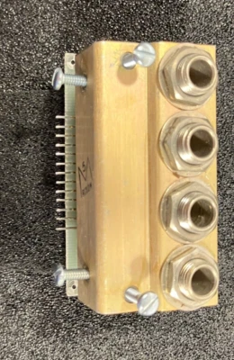 Audio Connector Assembly: 3 Balanced circuits normalled thru (4)  1/4-3 jacks - Image 1 of 4