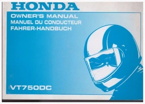 Owner's Manual; Driver's Manual Honda VT750DC 2000 Edition - Picture 1 of 2