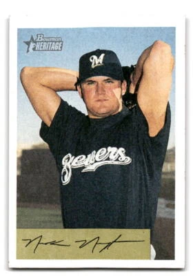 Nick Neugebauer 2002 Bowman Heritage Baseball #187 Milwaukee Brewers - Image 1 of 2