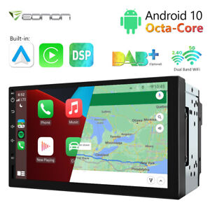 In Dash 7" Car Stereo Double 2DIN Android 10 GPS Navigation CarPlay FM Bluetooth