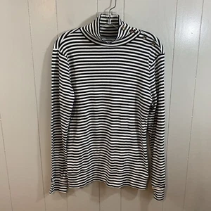 Tommy Hilifiger Negro Blanco Botón Imitación Manga Larga Tejido Carrera Informal Top L - Imagen 1 de 12