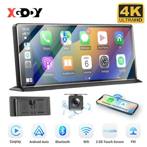 11.3" Portable 4K Touch Screen Car Stereo Wireless Apple Carplay Android Auto BT - Picture 1 of 14