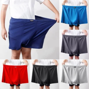 Men Cotton Boxers Panties Briefs Underwear Loose Underpants Breathable Plus Size - Picture 1 of 22