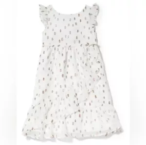 Janie and Jack x Rachel Zoe Metallic Polka Dot Cap Sleeve Maxi Dress Size 2T NEW - Picture 1 of 12