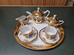 RARO Antiguo Juego de Té Jena Bareuther & Co. Waldsassen Baviera Alemania Demi MIRAR - Imagen 1 de 6