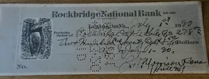 Rockbridge National Bank (Lexington, VA) July 1910 Paid Check - Picture 1 of 6