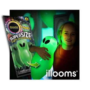 Super Size Aliens Light-Up Balloons, 5 Count – Glow Party Decorations for Kids - Picture 1 of 10