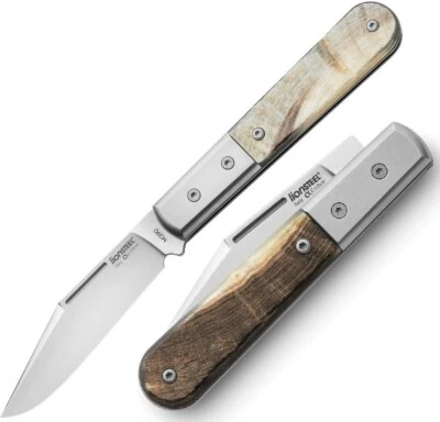 Cuchillo Plegable LionSTEEL Barlow 3" M390 Acero Hoja Barajadora Mango Cuerno de Ram Foto 1 de 3