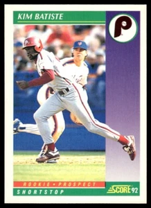 1992 Score Rookie Prospect #833 Kim Batiste Philadelphia Phillies - Picture 1 of 2