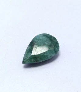 Pera smeraldo naturale taglio sfaccettato 1 pezzo 18 carati 16x24 mm pietra preziosa - Foto 1 di 6