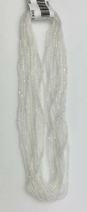 Hank of 13/0 Cut Seed Beads - Pearl White - Picture 1 of 2