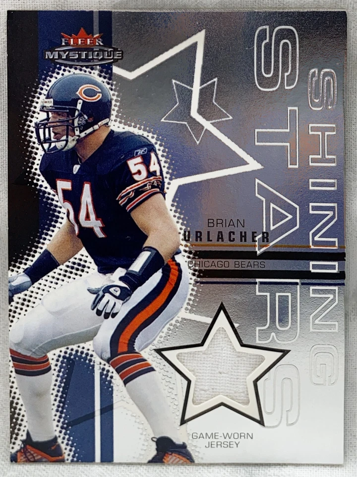 2003 Fleer Mystique Shining Stars Jerseys SP /250 Brian Urlacher #SS-BU HOF - Image 1 of 3
