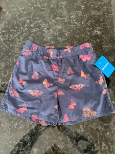 NWT Columbia Washed Out Printed Shorts Girl's Size Medium Butterflies - Picture 1 of 7