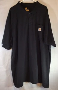 Camisa Polo Carhartt K570 4XL Negra Calce Original Ropa de Trabajo Bolsillo Manga Corta Hombres - Imagen 1 de 11