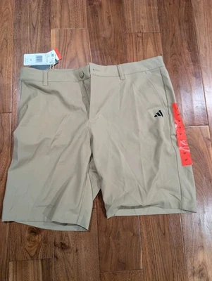 Pantalones Cortos de Golf Adidas Para Hombre 34 Caqui Tostado Artículo # 1870952 Nuevos Con Etiqueta Rayas Medianas Foto 1 de 3