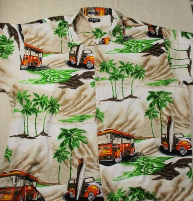 Koman Sport 夏威夷衬衫尺寸 4X 短袖冲浪板汽车 — 第 1/4 张图片