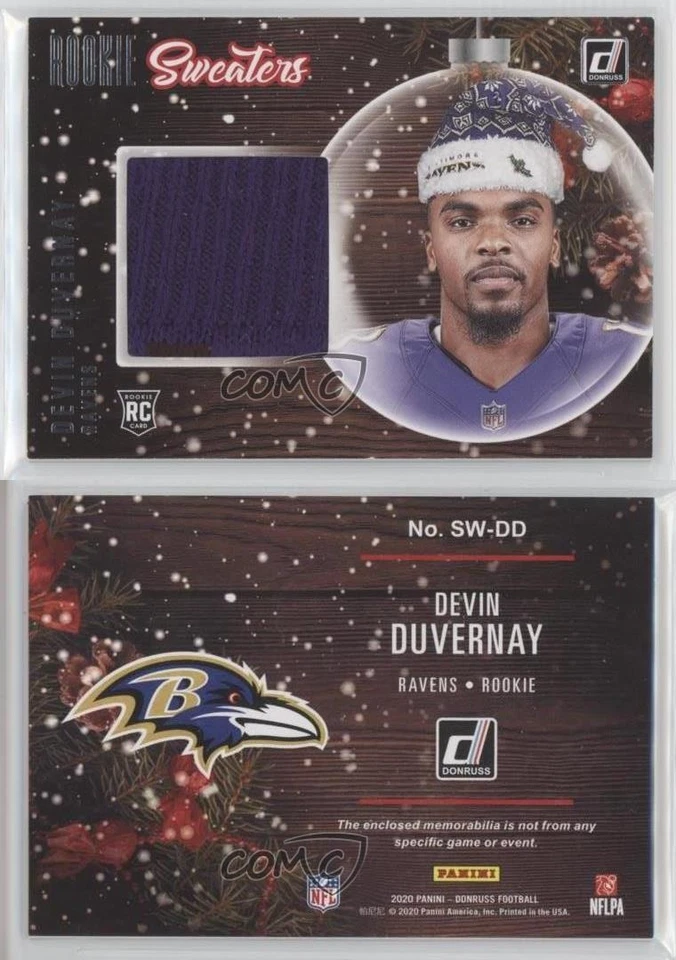 2020 Panini Donruss Rookie Holiday Sweaters Devin Duvernay #SW-DD RC - Image 1 of 1