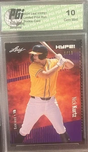 2024 Topps Leaf Limited Print Run Hype PGi Gem Mint 10 Nick Kurtz 1/10 SSP - Bild 1 von 3