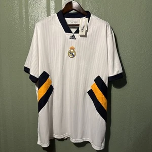 NWT Men's 2XL adidas Real Madrid 23/24 Icon Retro Jersey 'White' HT6456 - Picture 1 of 4