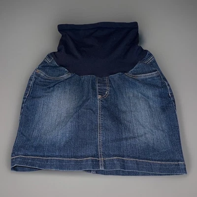 Motherhood Maternity Denim Miniskirt Size Medium - Image 1 of 4