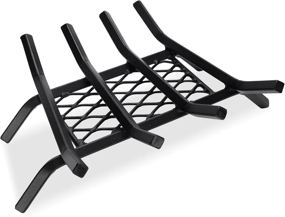 Rejilla de chimenea con retenedor de brasas, chimenea hogar estufa de leña estante de combustión  Foto 1 de 4