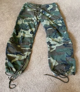 Rothco Mens Medium Camo Pants Drawstring Cargo Style - Picture 1 of 9
