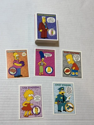 1993 SKYBOX THE SIMPSONS SERIES 1 TRADING CARDS COMPLETE SET S1-40 R1-10 NM - Image 1 of 4