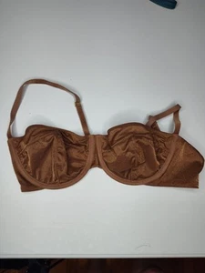 Reggiseno SKIMS Glissenette collo dritto ferretto diaspro 38b marrone senza imbottitura foderato - Foto 1 di 7