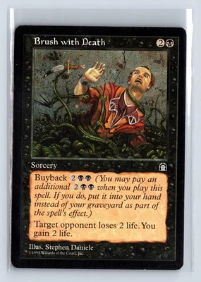 (3x) BRUSH WITH DEATH – MTG Magic the Gathering Card – Stronghold – Common - Image 1 of 4