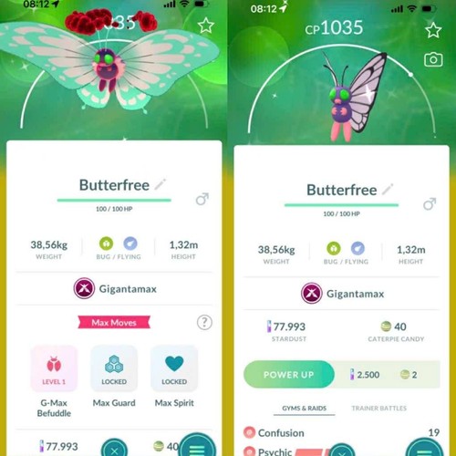 Pokémon PTC GO - Shiny Butterfree Fashion - 80K Stardust Read - Foto 9